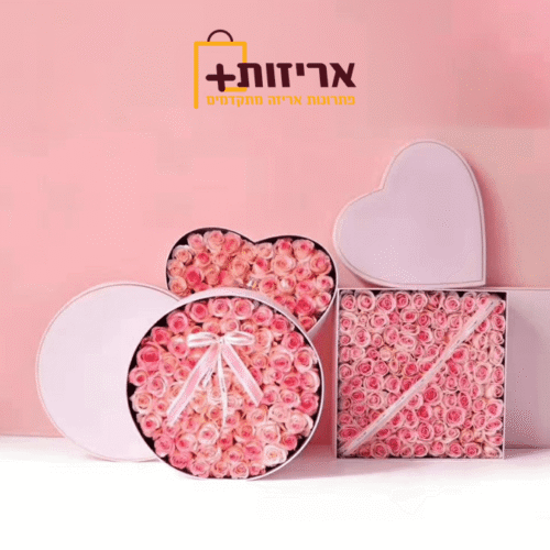 קופסת קרטון עיגול בודד מסגרת זהב